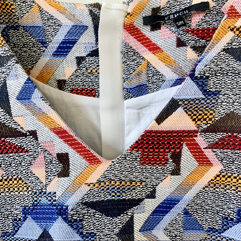 FRNCH Southwest Print Shift Dress pockets sz S NEW - Picture 13 of 16